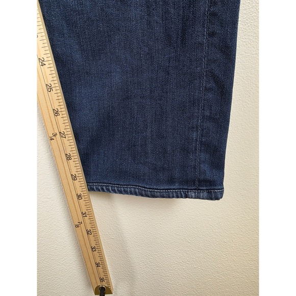 7 For All Mankind Slimmy Jeans Mens Size 33x30 Blue Dark Wash Denim Workwear - Picture 8 of 16